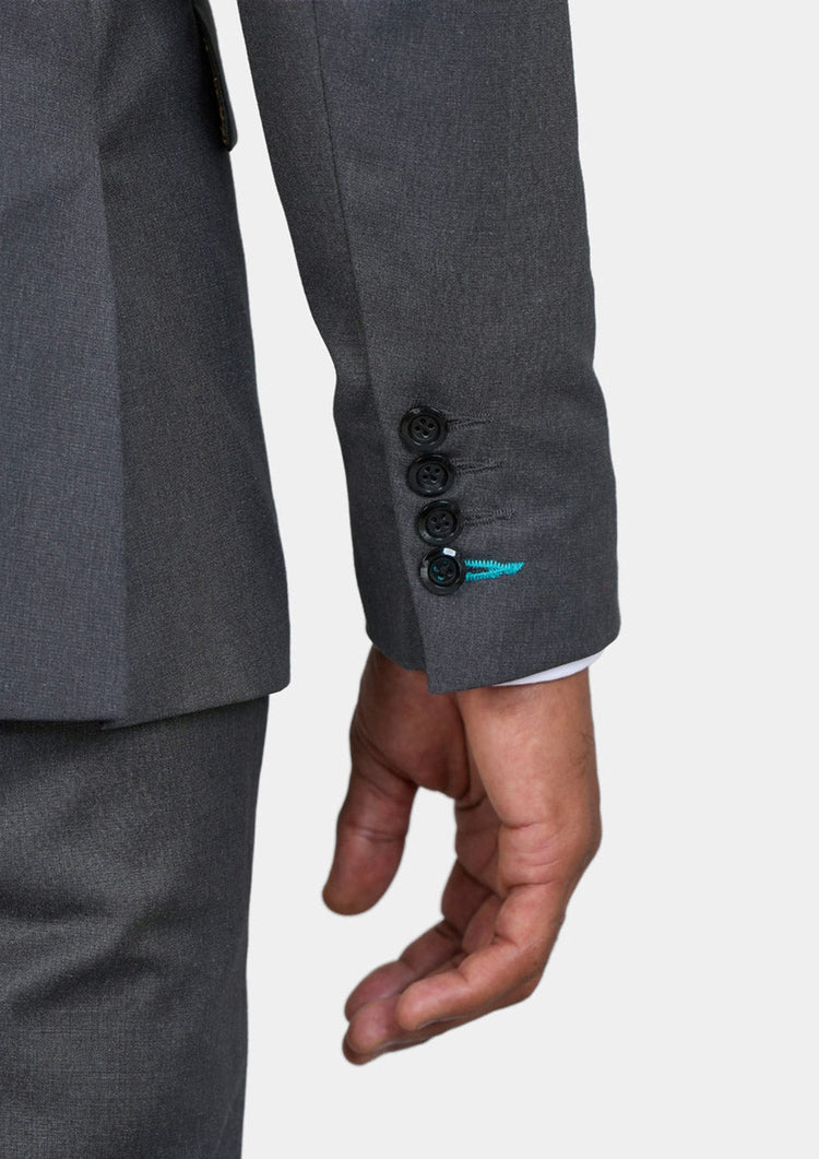 Astor Grey Charcoal Crosshatch Jacket - SARTORO631