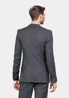 Astor Grey Charcoal Crosshatch Jacket - SARTORO486