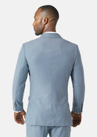 Astor Ice Blue Twill Jacket - SARTORO163