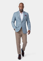 Astor Ice Blue Twill Jacket - SARTORO980