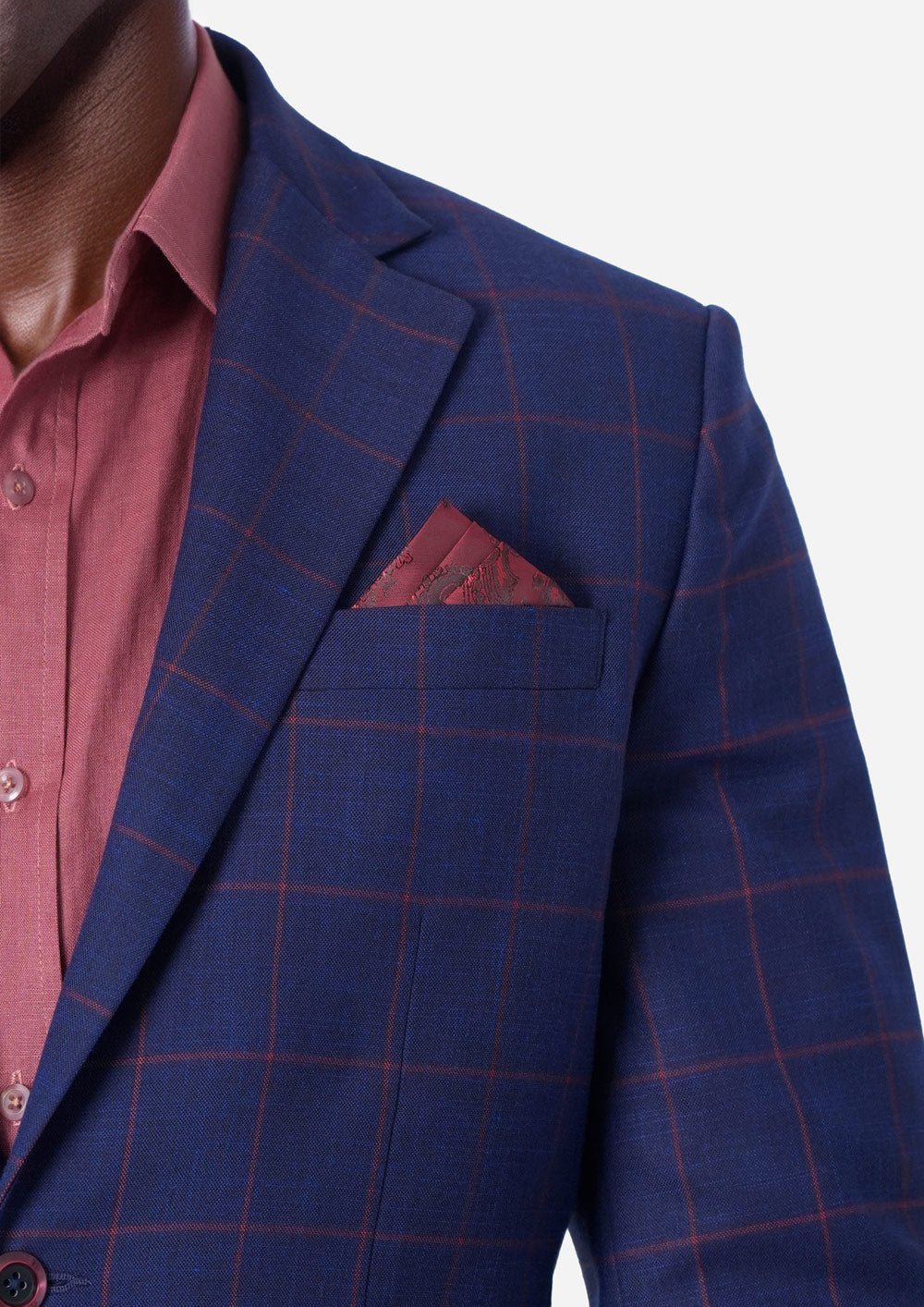 Astor Indigo Blue Windowpane Jacket - SARTORO