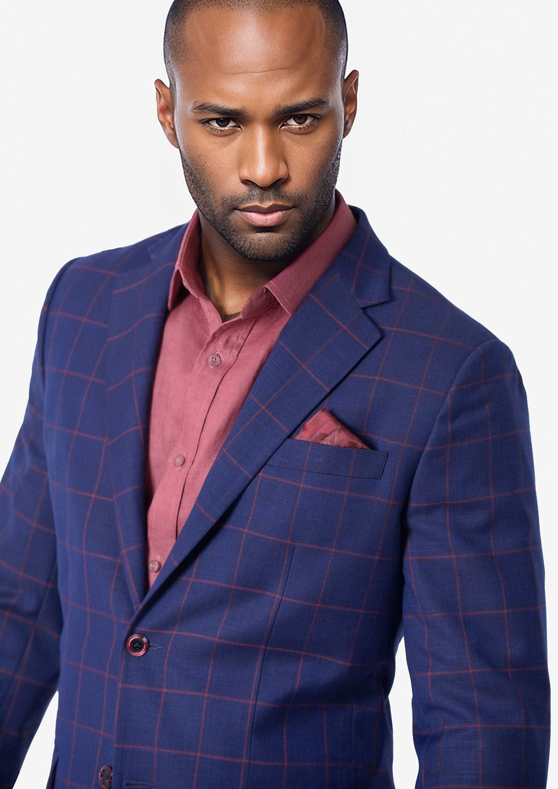 Blue 2025 windowpane jacket