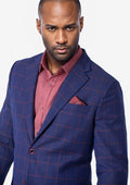 Astor Indigo Blue Windowpane Jacket - SARTORO