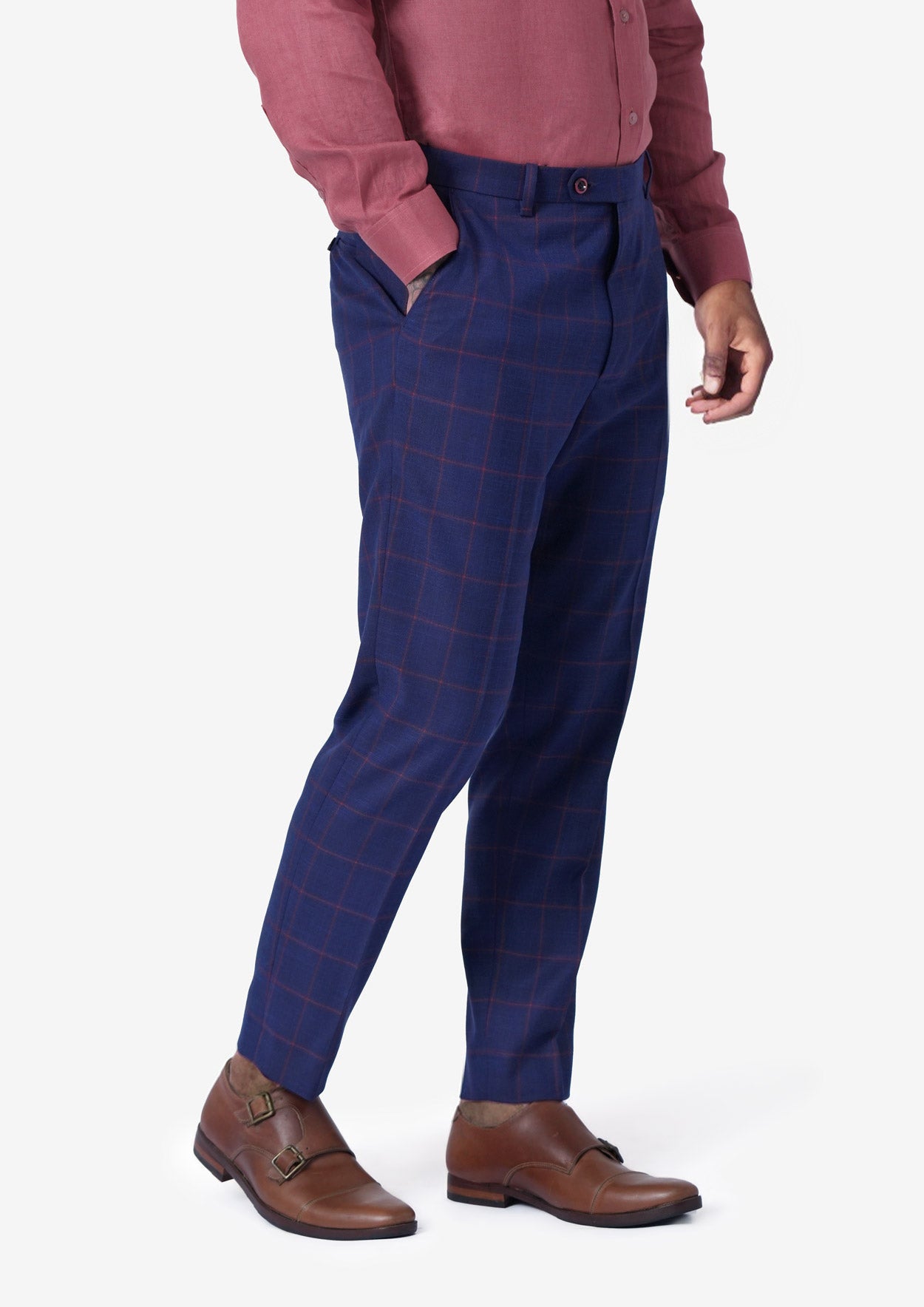 Astor Indigo Blue Windowpane Suit - SARTORO