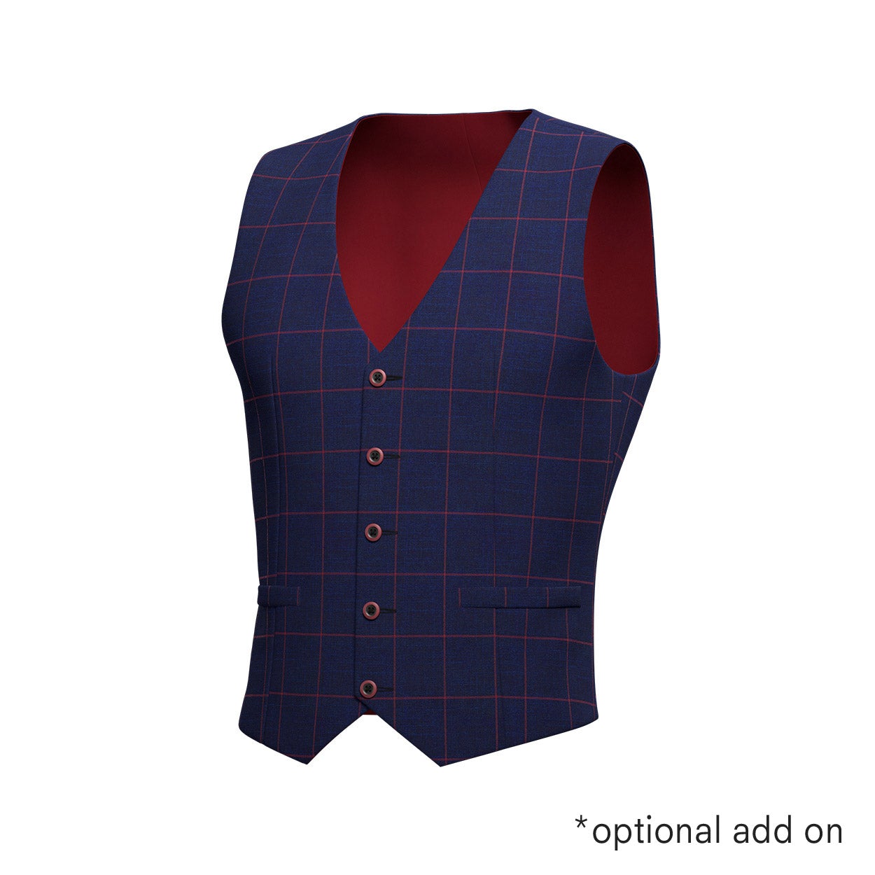 Astor Indigo Blue Windowpane Suit - SARTORO