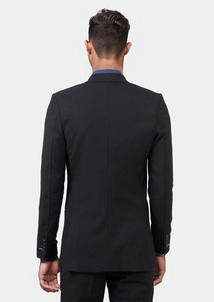 Astor Jet Black Twill Jacket - SARTORO4