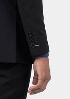 Astor Jet Black Twill Jacket - SARTORO54