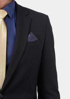 Astor Jet Black Twill Jacket - SARTORO578