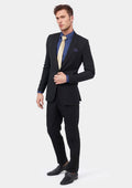 Astor Jet Black Twill Suit - SARTORO