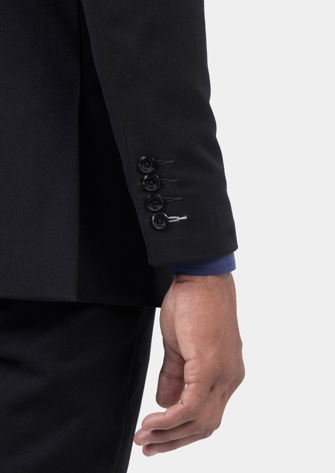 Astor Jet Black Twill Suit - SARTORO