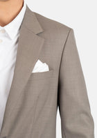 Astor Light Brown Sharkskin Jacket - SARTORO562