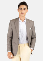 Astor Light Brown Sharkskin Jacket - SARTORO268