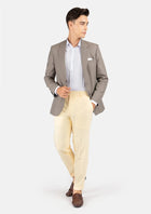 Astor Light Brown Sharkskin Jacket - SARTORO818