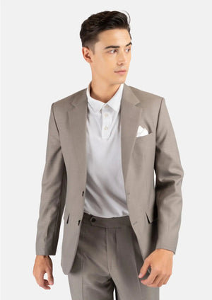 Astor Light Brown Sharkskin Suit