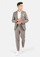 Astor Light Brown Sharkskin Suit - SARTORO441