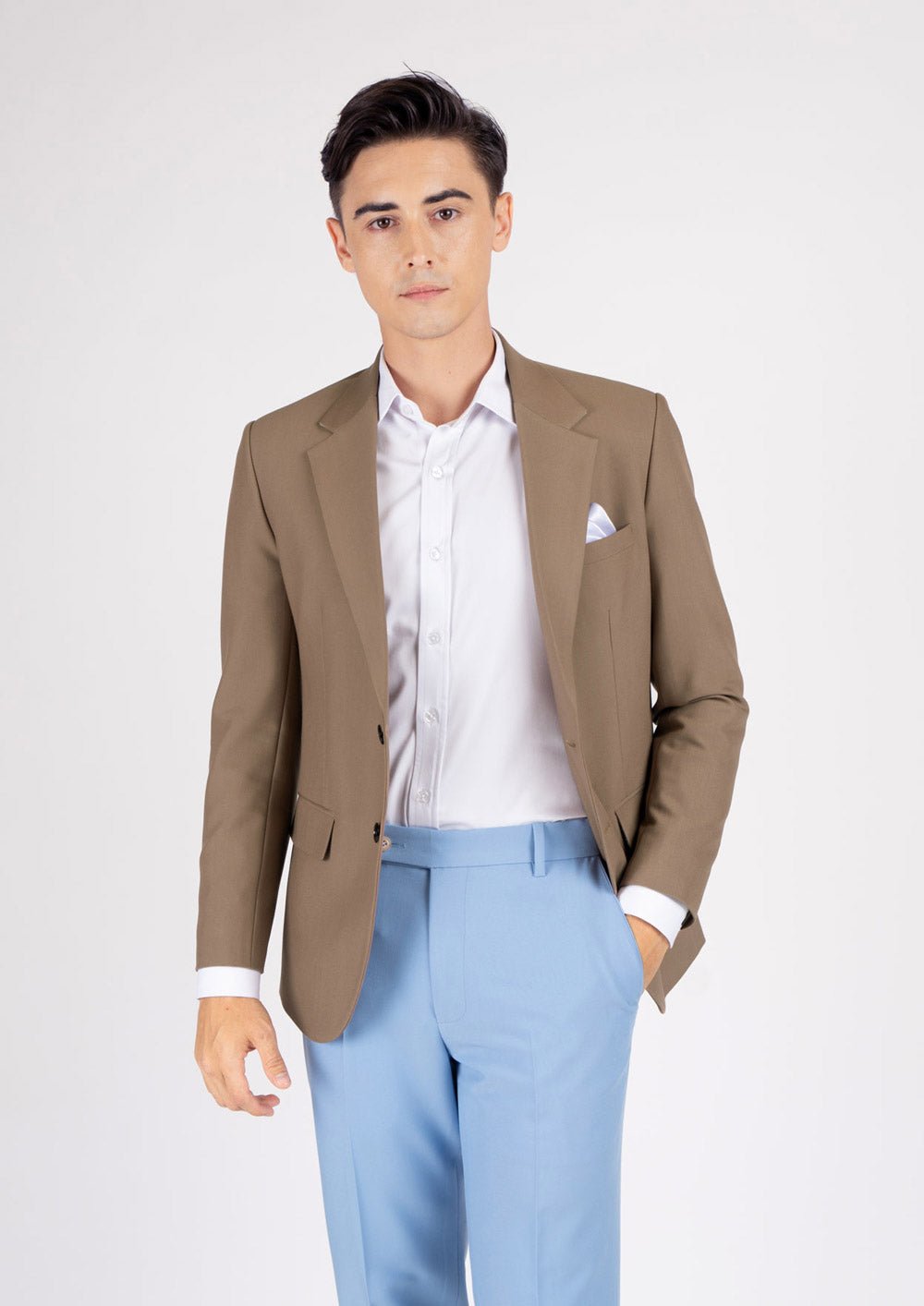 Astor Light Brown Stretch Jacket - SARTORO