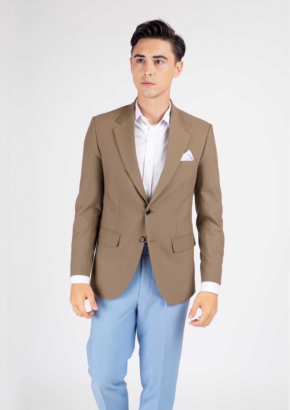 Astor Light Brown Stretch Jacket - SARTORO