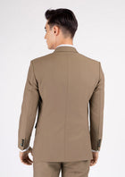 Astor Light Brown Stretch Jacket - SARTORO76