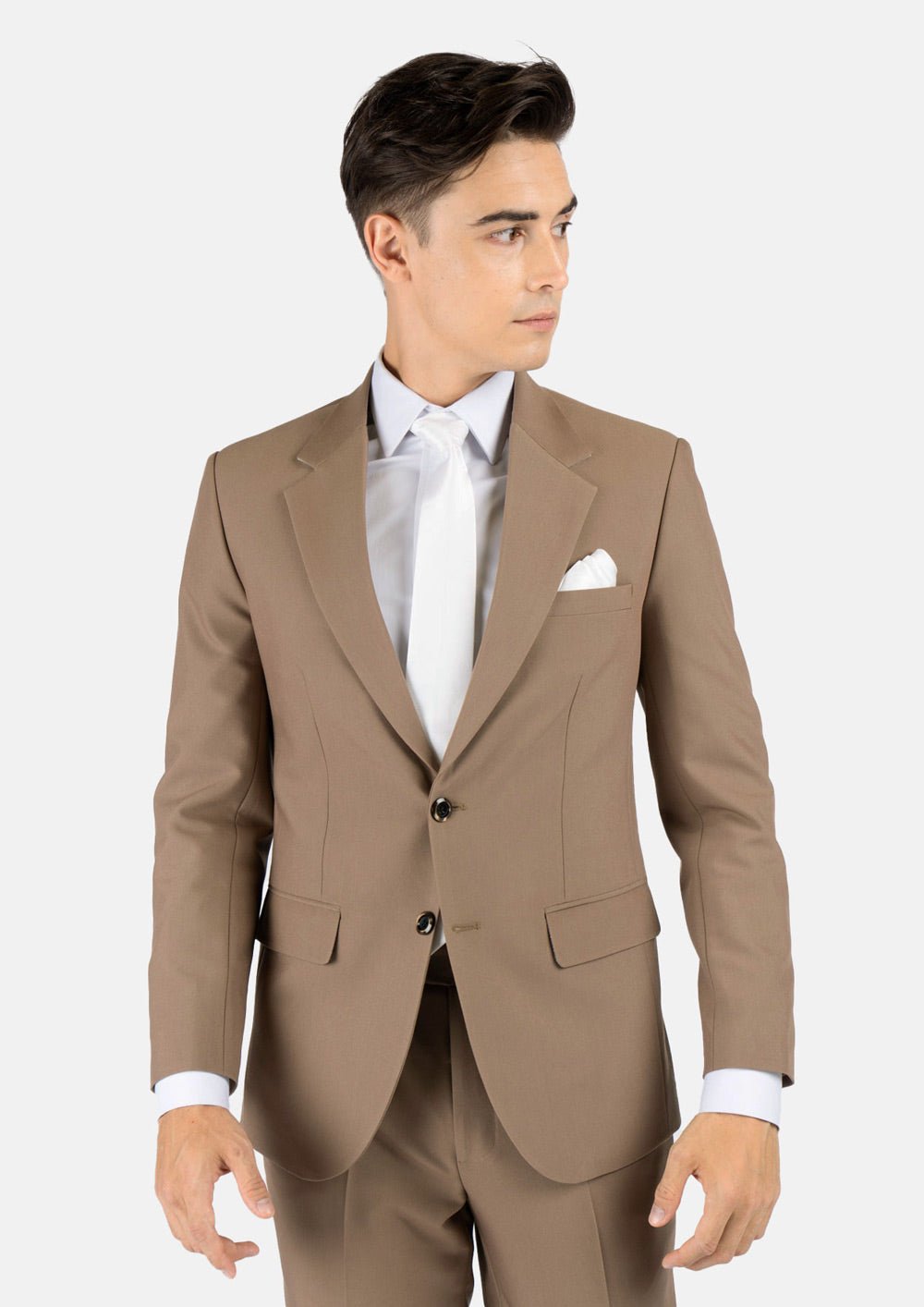 Astor Light Brown Stretch Suit - SARTORO