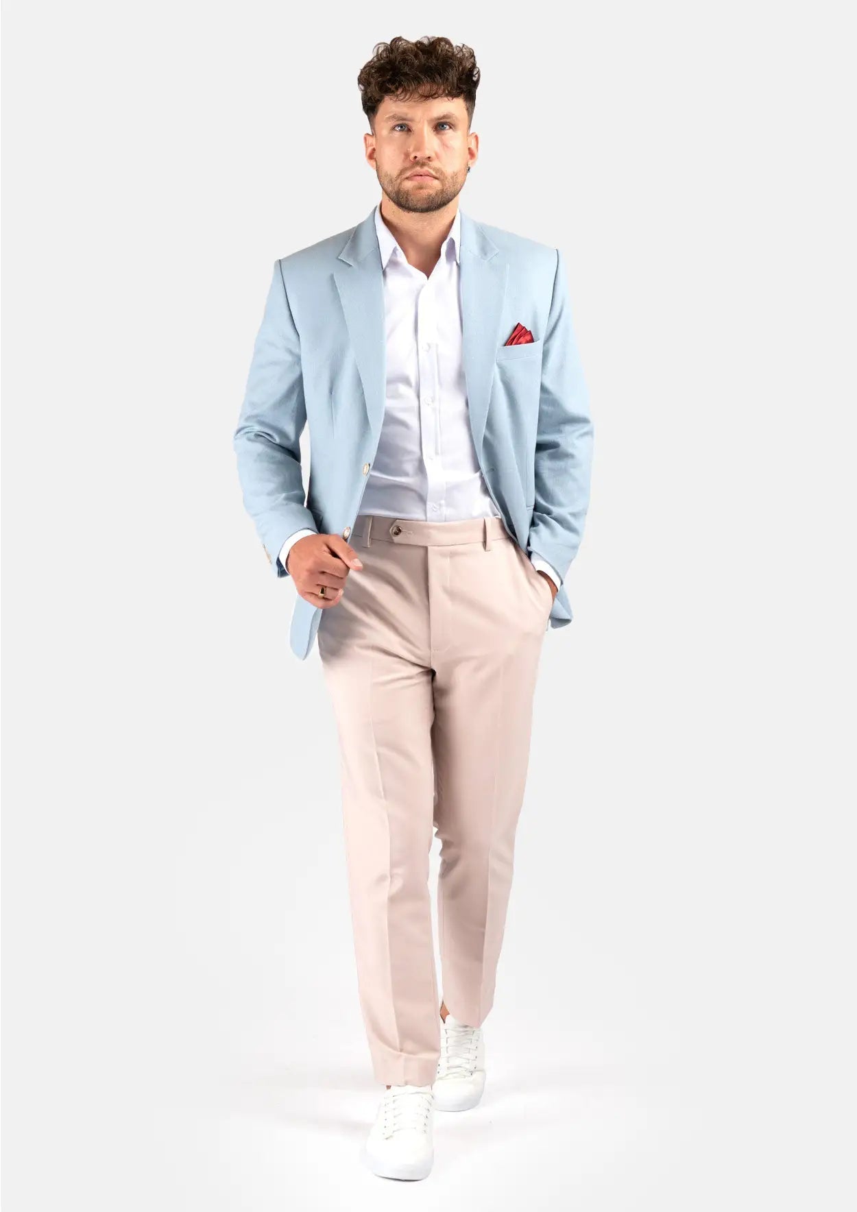 Astor Maya Blue Linen Jacket - SARTORO