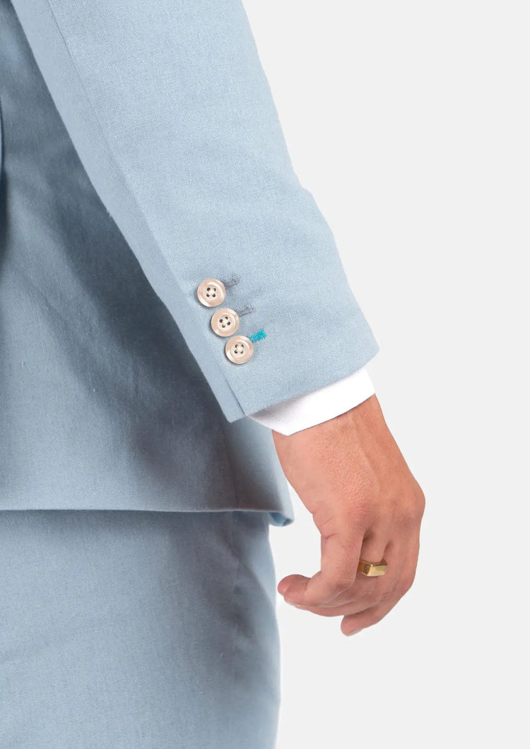 Astor Maya Blue Linen Jacket - SARTORO387