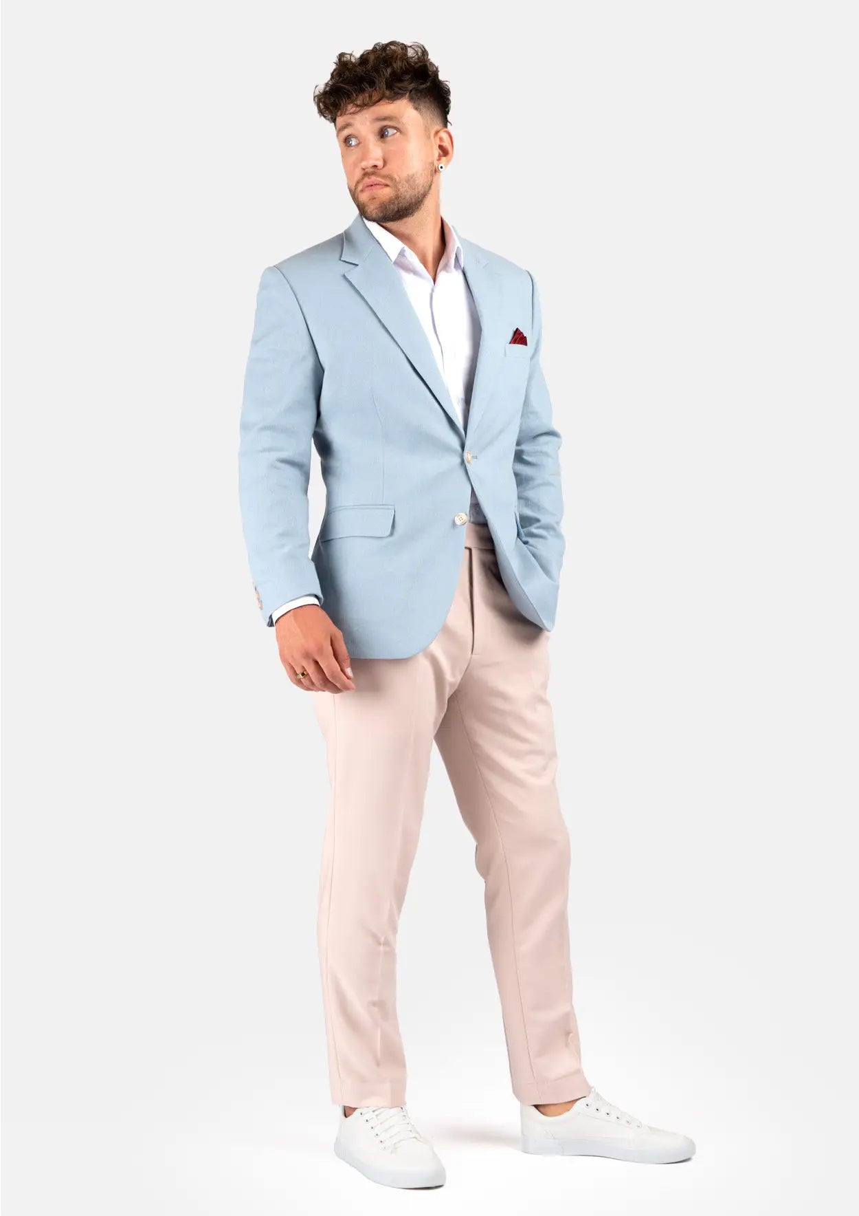 Astor Maya Blue Linen Jacket - SARTORO