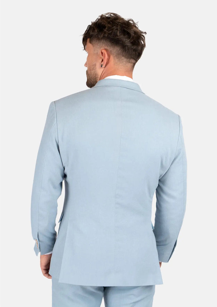 Astor Maya Blue Linen Suit - SARTORO596