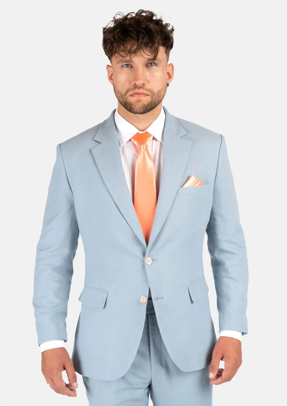 Maya Blue Linen Suit497