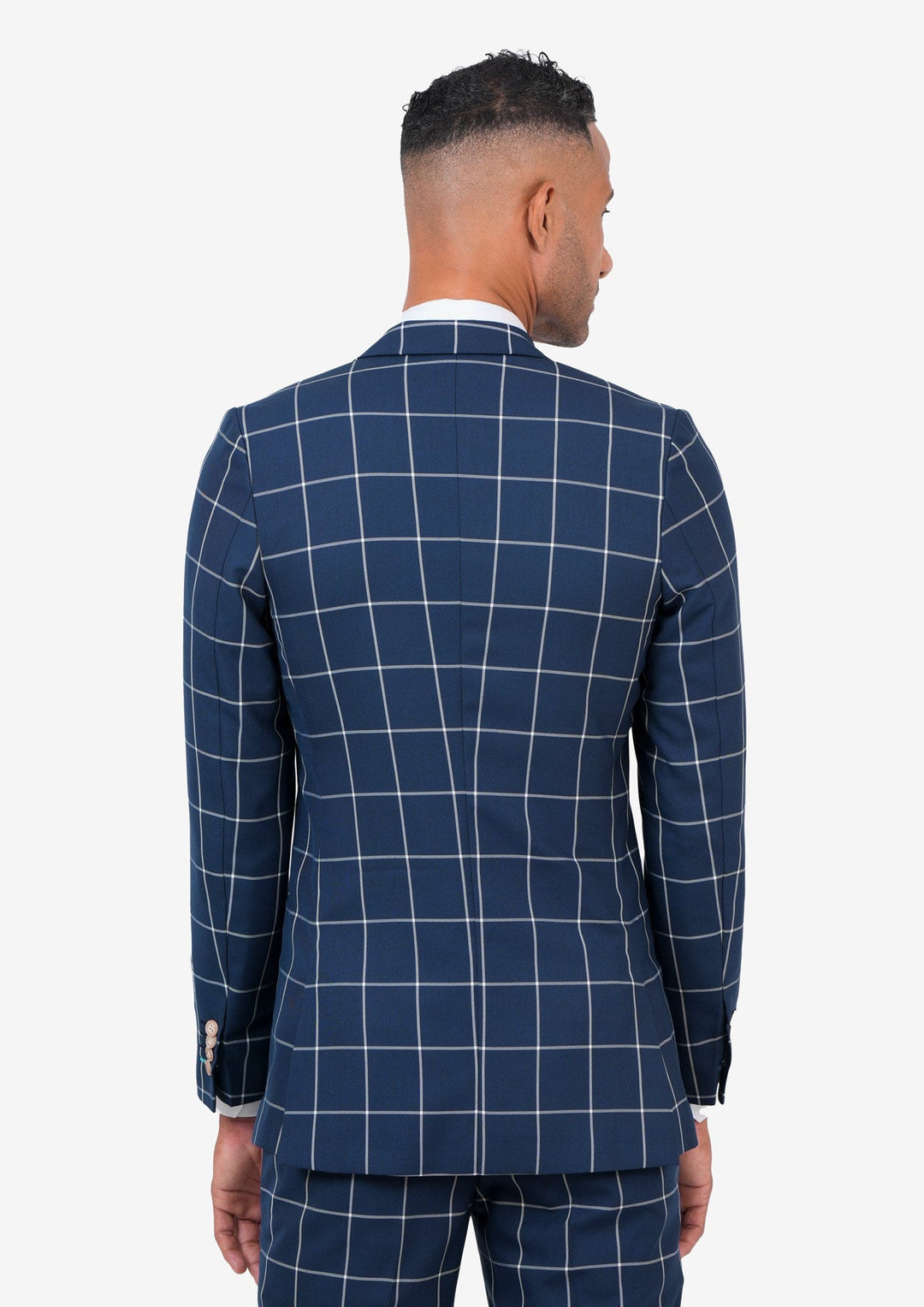 Astor Oxford Blue Windowpane Jacket - SARTORO