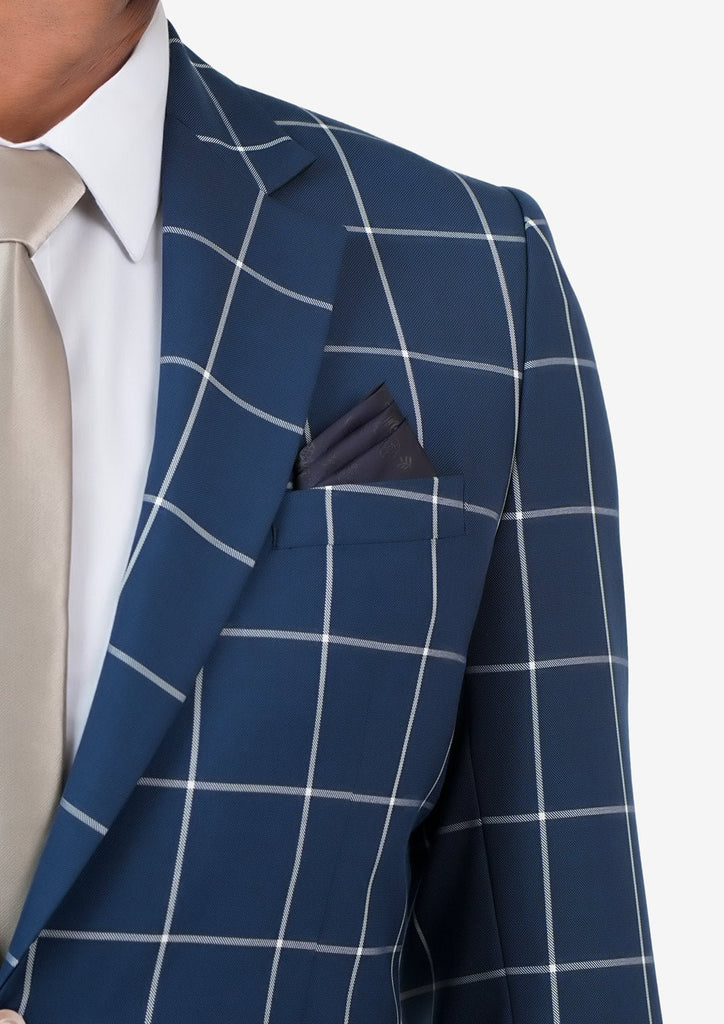 Astor Oxford Blue Windowpane Suit - SARTORO