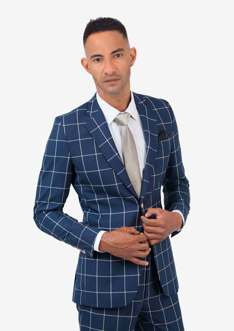 Astor Oxford Blue Windowpane Suit - SARTORO54