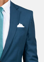 Astor Prussian Teal Twill Jacket - SARTORO557