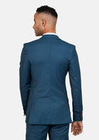Astor Prussian Teal Twill Jacket - SARTORO112