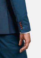 Astor Prussian Teal Twill Jacket - SARTORO790