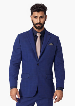 Astor Regal Blue Windowpane Suit