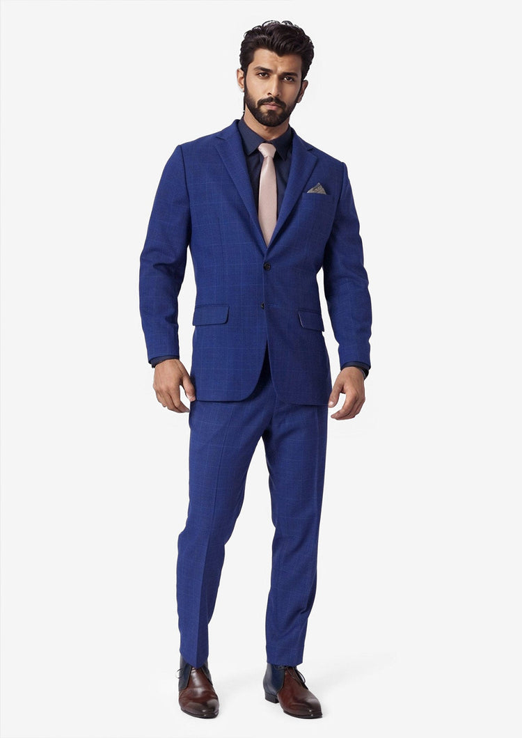 Astor Regal Blue Windowpane Suit - SARTORO