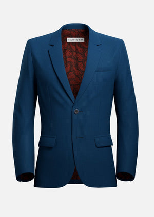 Astor Royal Blue Microcheck Jacket