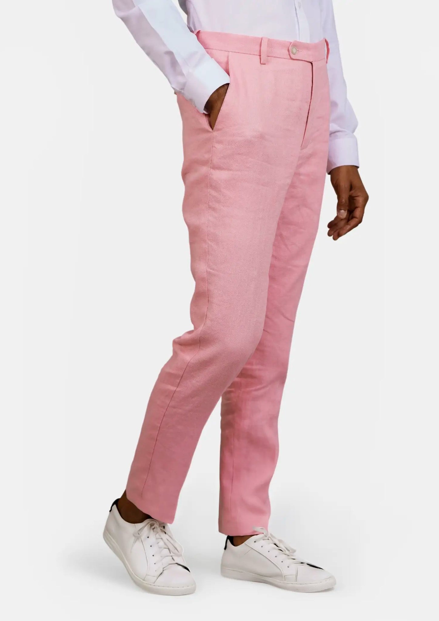 Astor Salmon Linen Suit - SARTORO
