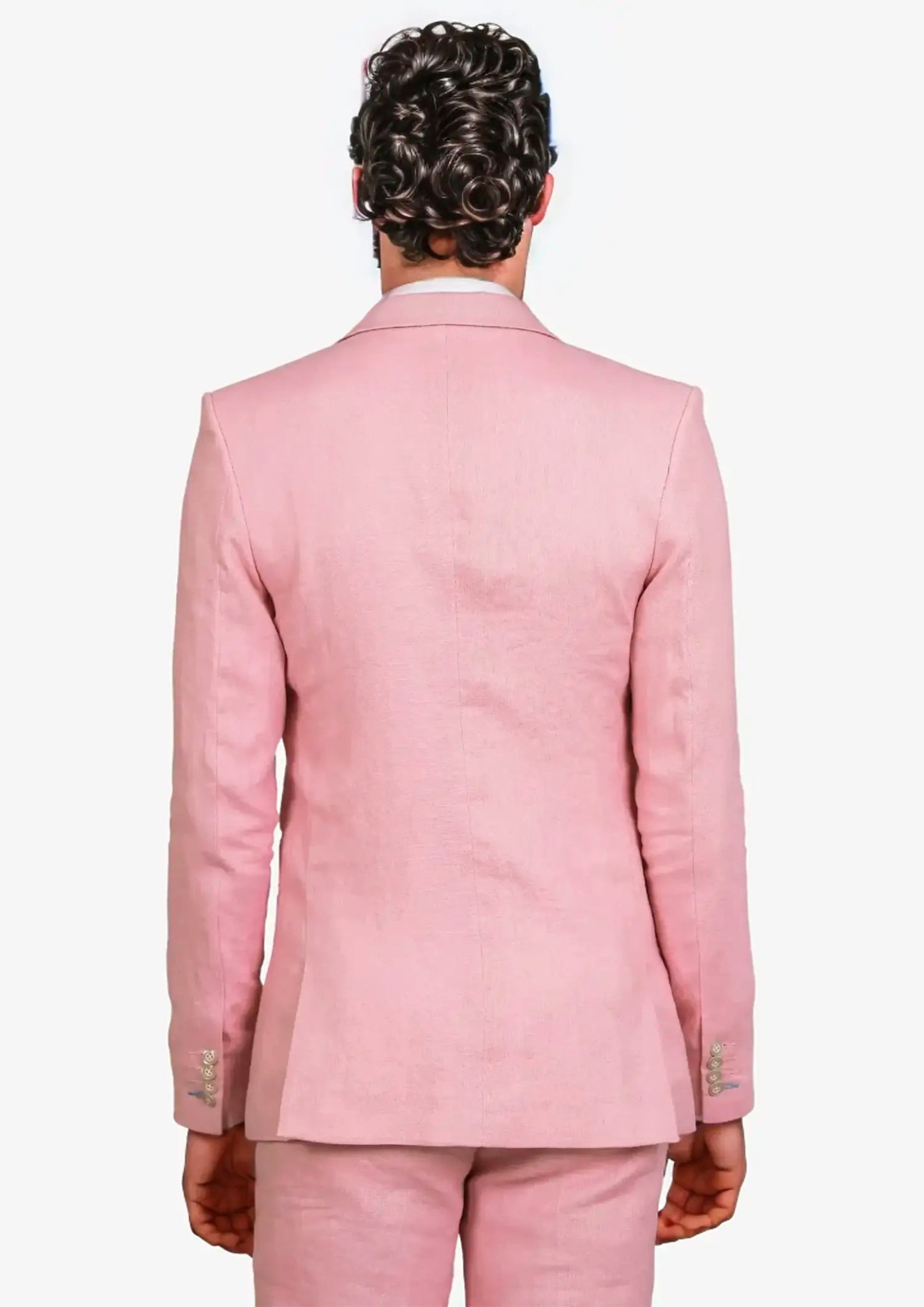 Astor Salmon Linen Suit - SARTORO
