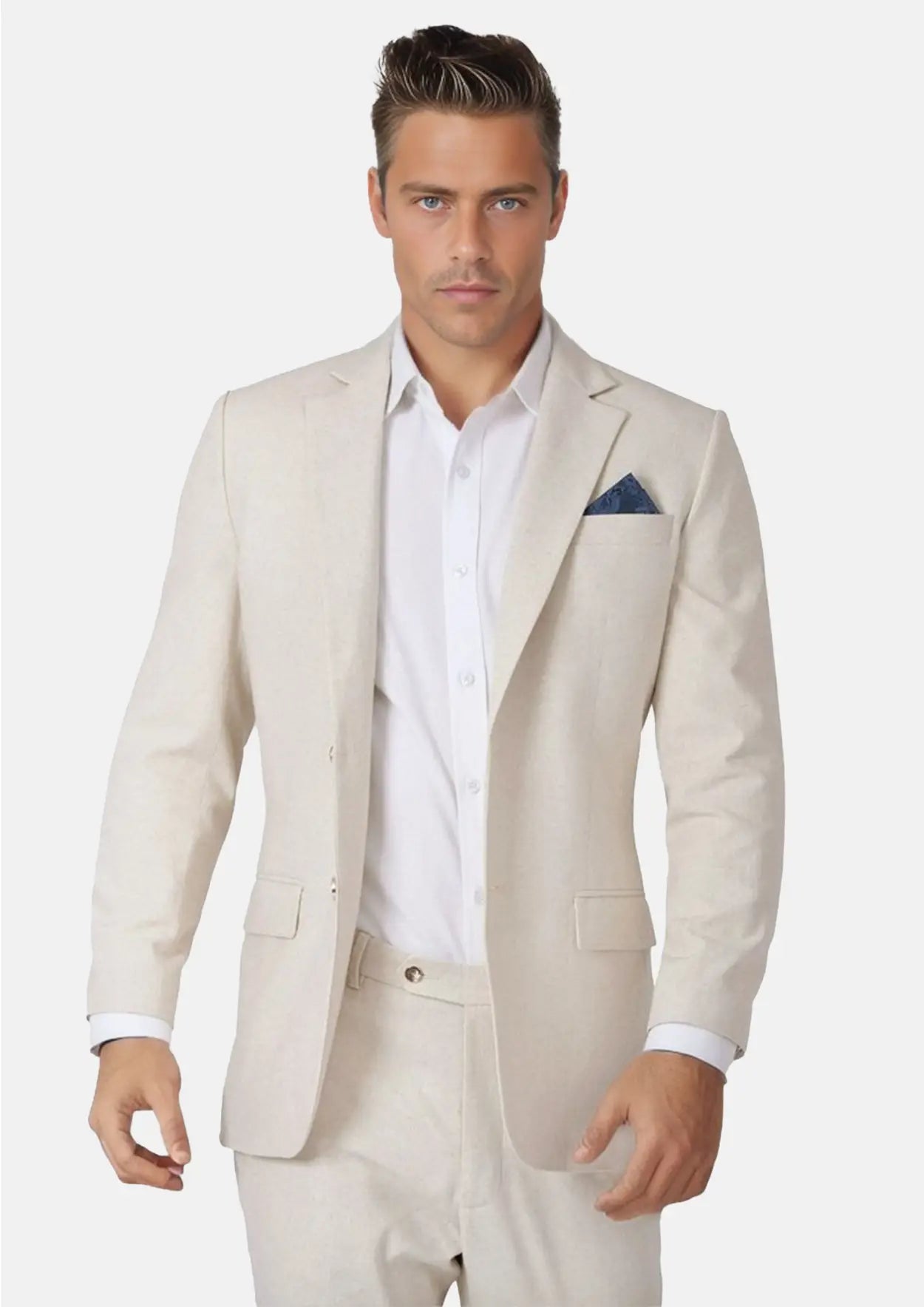 Astor Sand Linen Jacket - SARTORO