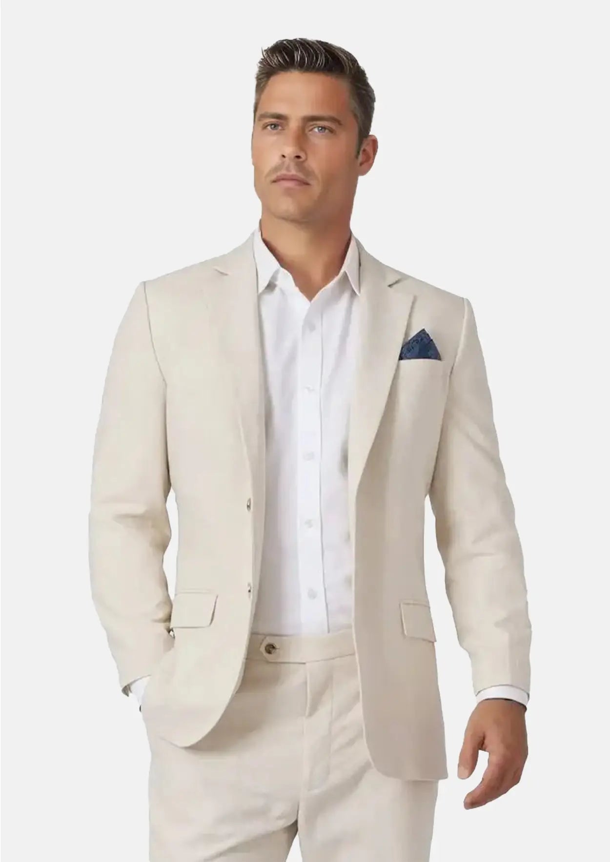 Astor Sand Linen Jacket - SARTORO