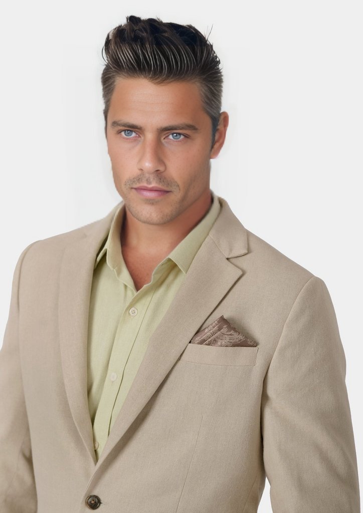 Astor Simply Taupe Linen Jacket - SARTORO