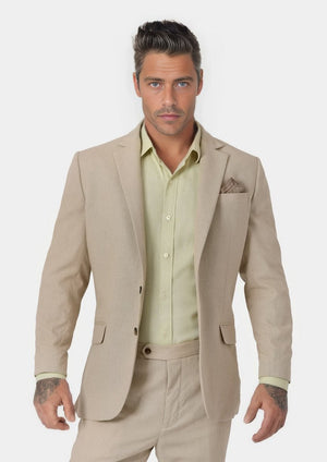 Astor Simply Taupe Linen Blend Suit