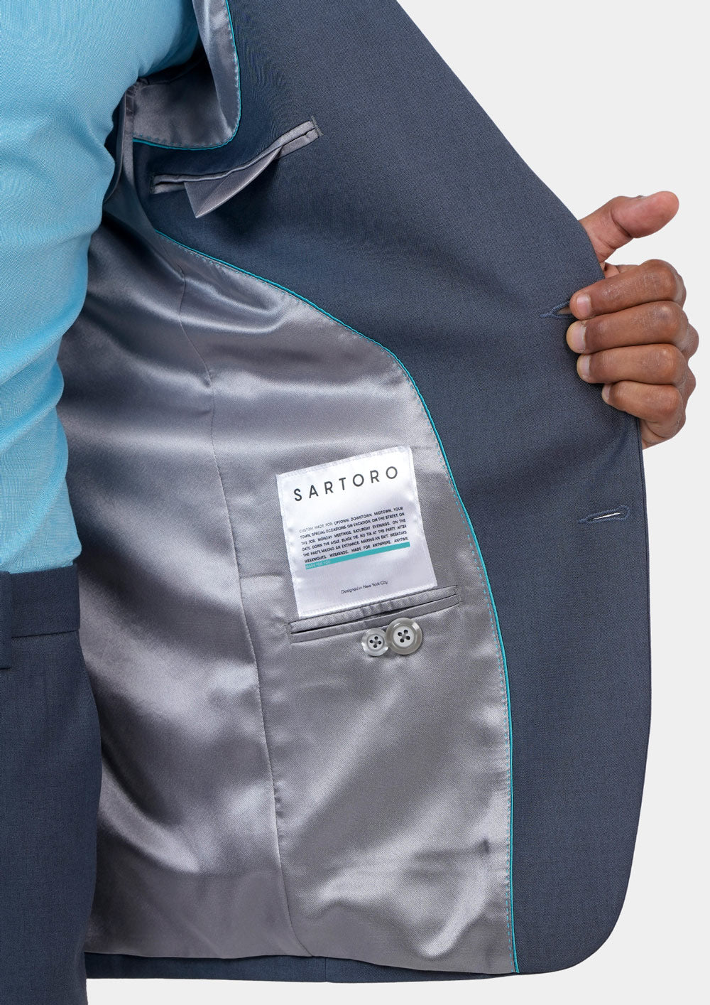 Astor Slate Grey Twill Jacket - SARTORO