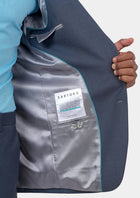 Astor Slate Grey Twill Jacket - SARTORO296