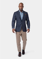 Astor Steel Grey Twill Jacket - SARTORO795