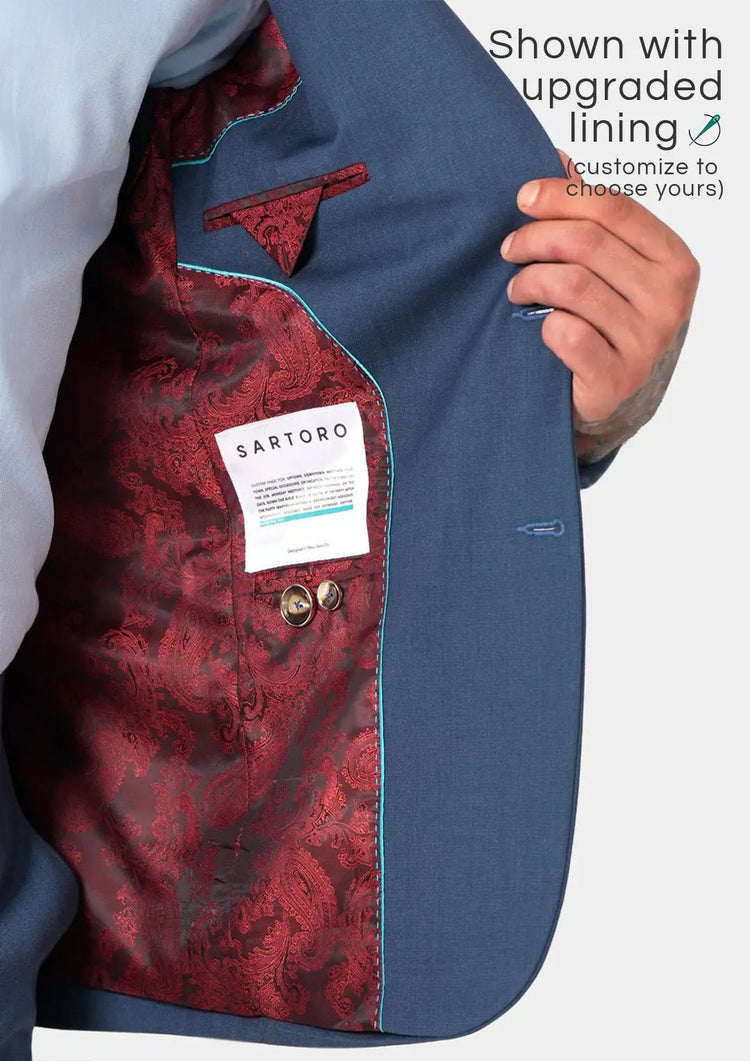 Astor Yale Blue Crosshatch Suit - SARTORO54