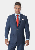 Astor Yale Blue Crosshatch Suit - SARTORO