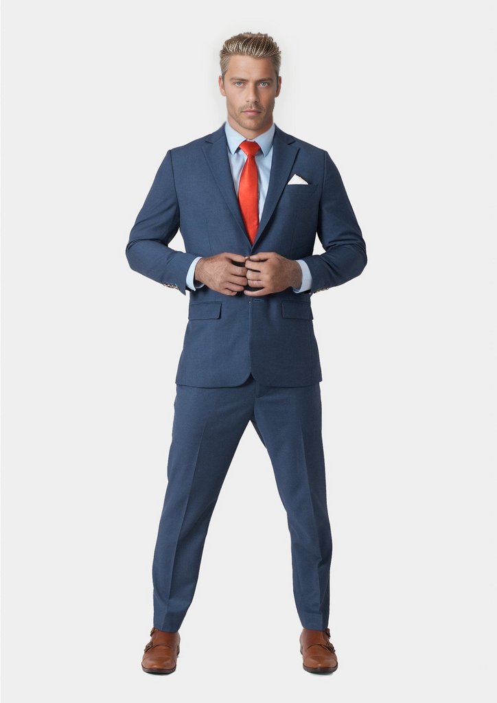 Astor Yale Blue Crosshatch Suit - SARTORO