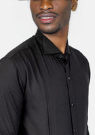 Black Bamboo Tuxedo Shirt - SARTORO904